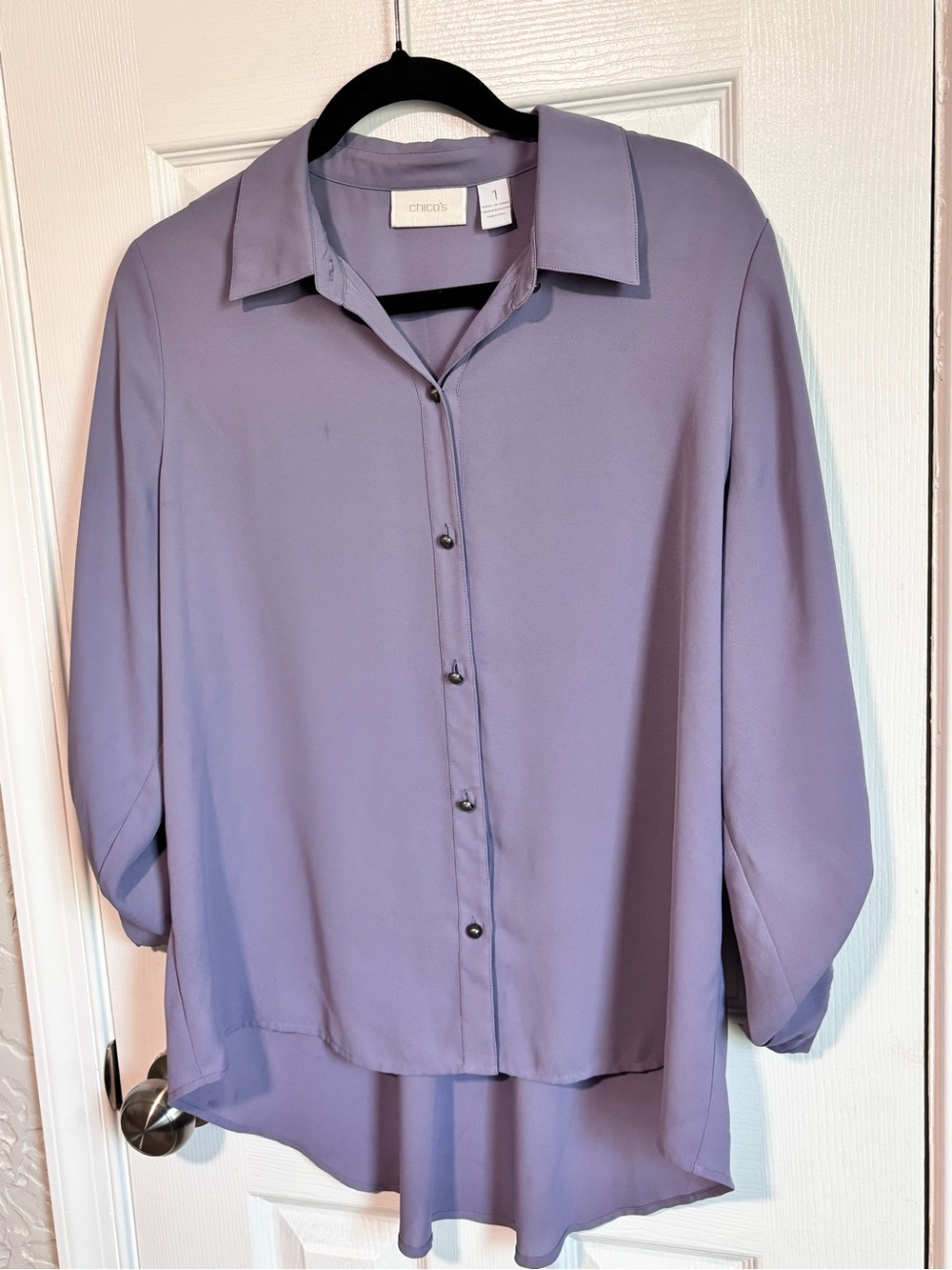 Chico's Lavender Button-Front Blouse